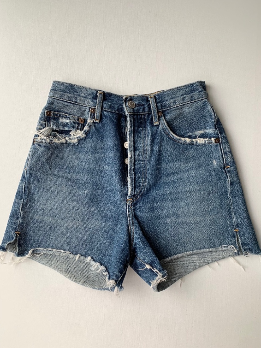 Agolde Dee Jean Short Size 24 High Rise 100% Organic Cotton